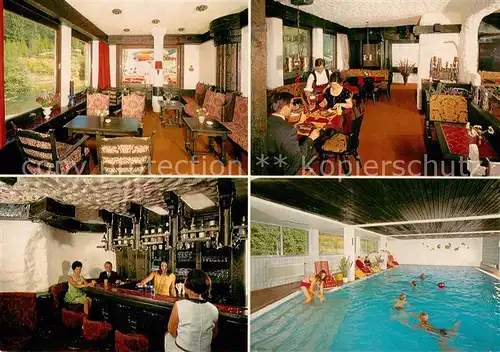 AK / Ansichtskarte Schwarzenberg_Baiersbronn Hotel Cafe Sackmann m. Hallenbad Schwarzenberg Baiersbronn