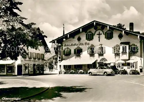 AK / Ansichtskarte Oberammergau Hotel Gasthof Alte Post Aussenansicht Oberammergau