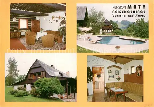 AK / Ansichtskarte Vysoke_nad_Jizerou Pension Maty Fremdenzimmer Swimming Pool Vysoke_nad_Jizerou