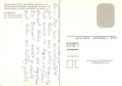 AK / Ansichtskarte Heviz Hotel Helios Heviz