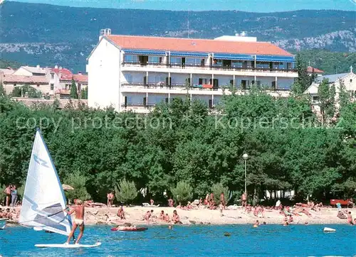 AK / Ansichtskarte Crikvenica_Kroatien Hotel Crikvenica Strandpartie Crikvenica Kroatien