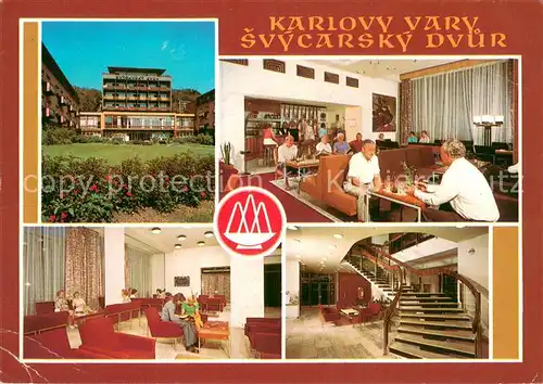 AK / Ansichtskarte Karlovy_Vary_Karlsbad Sanatorium Svycarsky dvur 