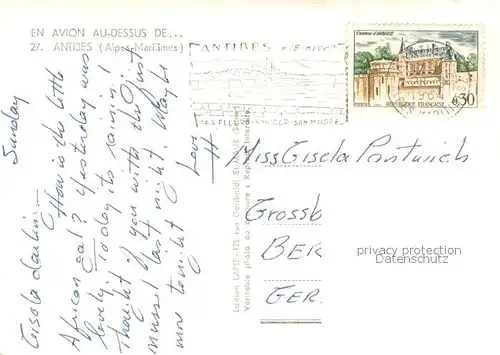 AK / Ansichtskarte Antibes_Alpes_Maritimes Vue aerienne Antibes_Alpes_Maritimes