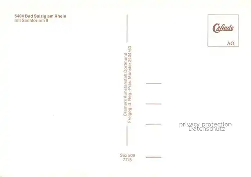 AK / Ansichtskarte Bad_Salzig Sanatorium Fliegeraufnahme Bad_Salzig