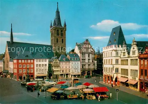 AK / Ansichtskarte Trier Hauptmarkt mit Marktkirche St Gangolf und Steipe Trier