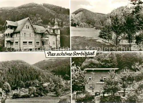 AK / Ansichtskarte Sitzendorf_Thueringen Das schoene Sorbitztal Schloss Panorama Waldmuehle Sitzendorf Thueringen