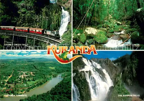 AK / Ansichtskarte Kuranda_Australia Stoney Cheek Falls Forest Creek Townsite The Barron Falls 