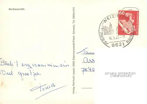 AK / Ansichtskarte Weismain Panorama Weismain