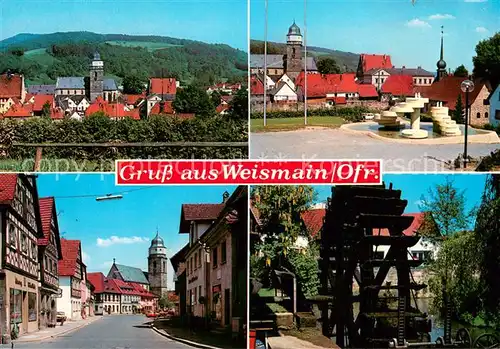 AK / Ansichtskarte Weismain Panorama Ortsansichten Wasserrad Weismain
