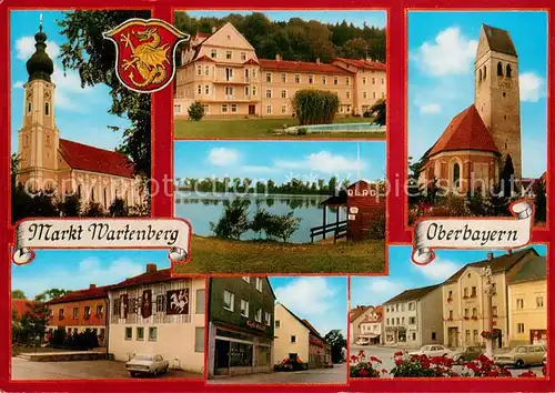 AK / Ansichtskarte Wartenberg_Oberbayern Kirche Schloss Kaufhaus Badesee Ortspartie Wartenberg Oberbayern
