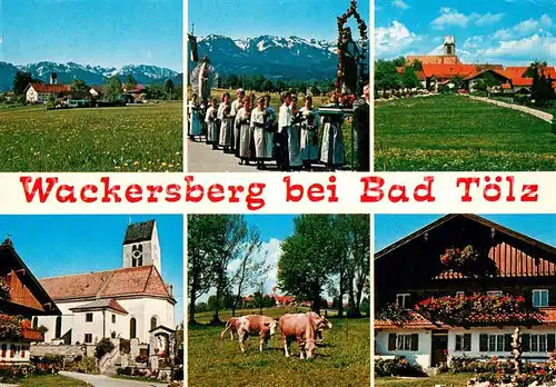 AK / Ansichtskarte Bad_Toelz Panorama Prozession Kirche Rinder Gasthaus Bad_Toelz