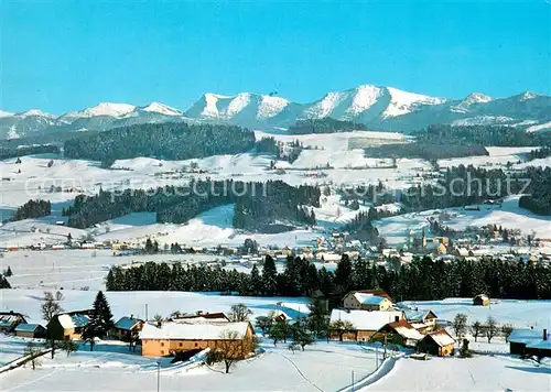 AK / Ansichtskarte Weiler_Allgaeu mit Nagelfluhkette Weiler_Allgaeu