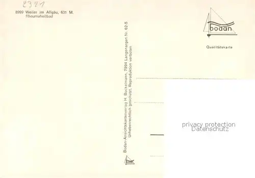 AK / Ansichtskarte Weiler_Allgaeu Panorama Kanal Wassertretanlagen Freibad Park Weiler_Allgaeu