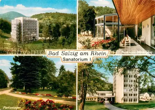 AK / Ansichtskarte Bad_Salzig Sanatorium I Parkanlagen Trinkhalle Wandelgang Bad_Salzig