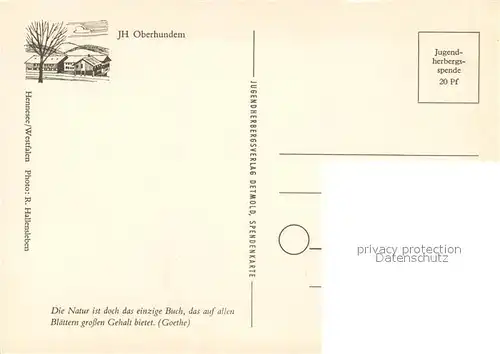 AK / Ansichtskarte Oberhundem Panorama Jugendherberge Oberhundem