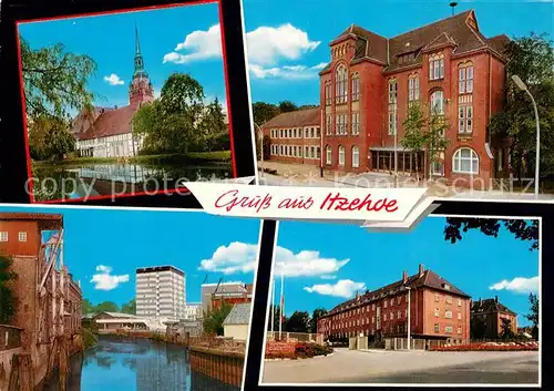 AK / Ansichtskarte Itzehoe St Laurentii Kirche Auguste Viktoria Schule Stoer Kaserne Itzehoe