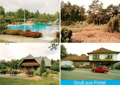 AK / Ansichtskarte Fintel Freibad Gasthaus Heidepartie Edeka Markt Fintel