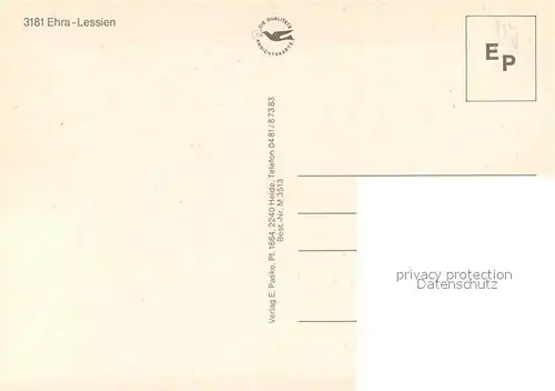 AK / Ansichtskarte Ehra Lessien Stein Strassenpartie Kirche Heide Ehra Lessien
