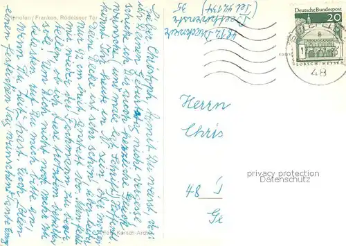 AK / Ansichtskarte Iphofen Roedelseer Tor Iphofen