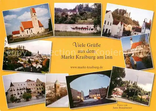 AK / Ansichtskarte Kraiburg_Inn Kirche Innpartien Schloss Teilansichten Kraiburg Inn