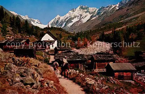 AK / Ansichtskarte Kuehmatt im Loetschental mit Schienhorn 