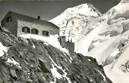 AK / Ansichtskarte Loetschenhuette_Hollandia mit Aletschhorn Loetschenhuette_Hollandia