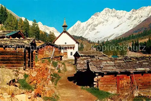 AK / Ansichtskarte Kuehmad_VS im Loetschental mit Loetschenluecke und Schinhorn Kuehmad_VS