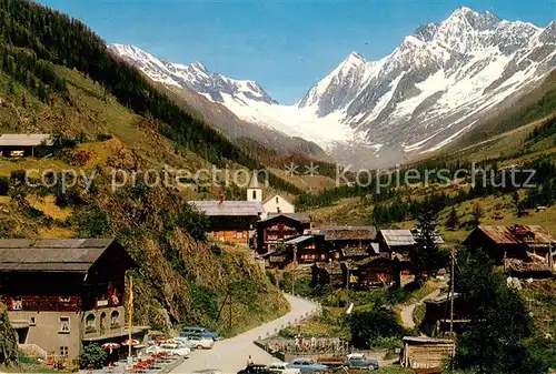 AK / Ansichtskarte Blatten__VS im Loetschental mit Anengrat Loetschenluecke und Sattelhorn 