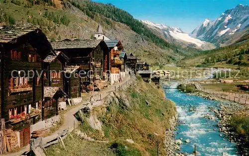 AK / Ansichtskarte Blatten__VS im Loetschental mit Schienhorn 