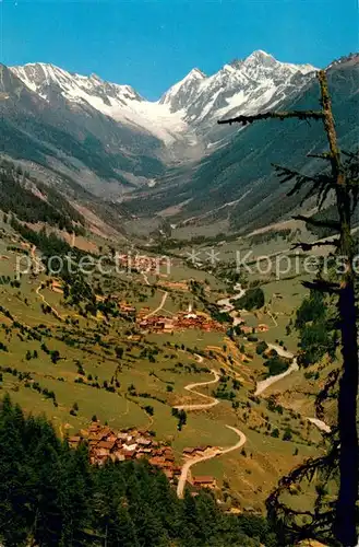 AK / Ansichtskarte Loetschental_VS im Loetschental mit Schienhorn Anengrat Loetschenluecke Sattelhorn 