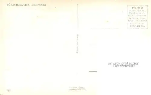 AK / Ansichtskarte Loetschenpass_BE mit Gipfelkreuz und Bietschhorn 
