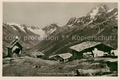 AK / Ansichtskarte Faldum_Rothorn Faldumalp im Loetschental  Faldum Rothorn