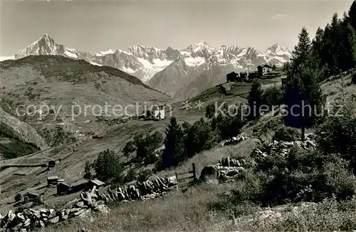 AK / Ansichtskarte Eggen mit Bietschhorn Nesthorn und Aletschhorn Eggen