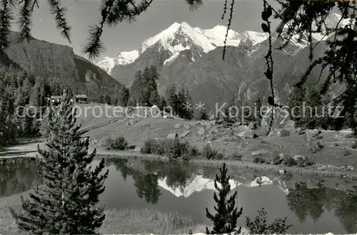 AK / Ansichtskarte Graechen_VS Graechensee mit Weisshorn Graechen_VS