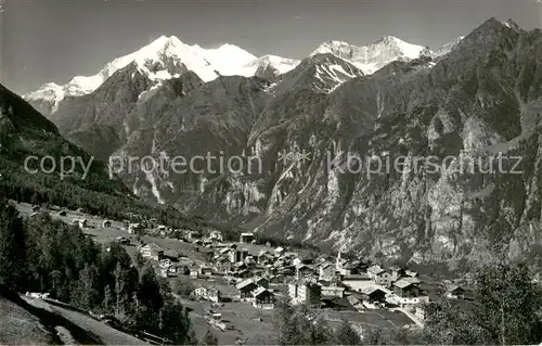AK / Ansichtskarte Graechen_VS mit Weisshorn Bishorn und Brunegghorn Graechen_VS