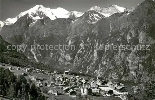 AK / Ansichtskarte Graechen_VS mit Weisshorn Bishorn und Brunegghorn Graechen_VS