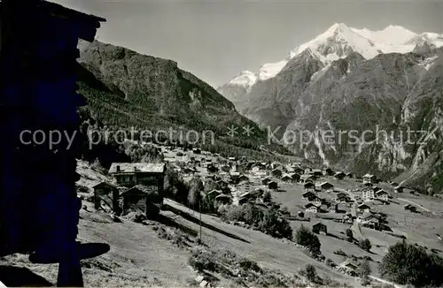 AK / Ansichtskarte Graechen_VS mit Weisshorn und Brunegghorn Graechen_VS