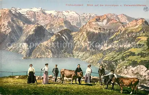 AK / Ansichtskarte Frohnalpstock_SZ Blick auf die Urneralpen und Vierwaldstaettersee Frohnalpstock_SZ