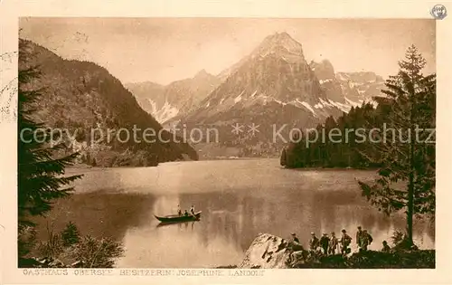 AK / Ansichtskarte Naefels mit Obersee und Gasthaus Obersee Naefels