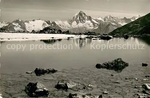 AK / Ansichtskarte Loetschental_VS mit Ginanzsee Bietschhorn und Nesthorn 