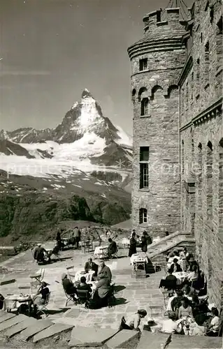 AK / Ansichtskarte Zermatt_VS Gornergrat Bahn Kulm Hotel Gornergrat und Matterhorn Zermatt_VS