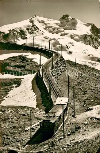 AK / Ansichtskarte Zermatt_VS Gornergrat Bahn mit Monte Posa Zermatt_VS