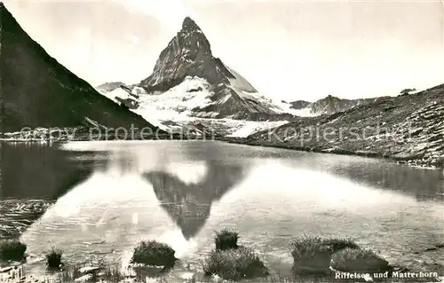 AK / Ansichtskarte Zermatt_VS Riffelsen und Matterhorn Zermatt_VS