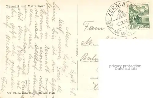 AK / Ansichtskarte Zermatt_VS mit Matterhorn Zermatt_VS