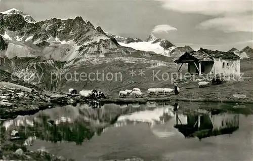 AK / Ansichtskarte Zermatt_VS mit Schwarzsee und Untergabelhorn Zermatt_VS