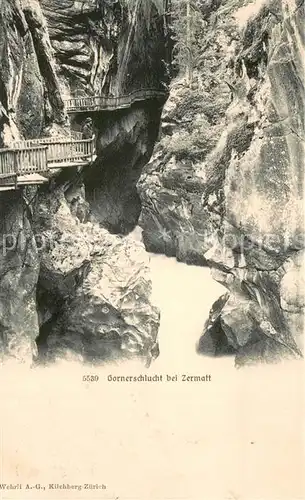 AK / Ansichtskarte Zermatt_VS Gornerschlucht Zermatt_VS