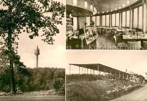 AK / Ansichtskarte Bad_Frankenhausen Fernsehturm     Obelisk Turmcafe     Fussgaststaette Bad_Frankenhausen