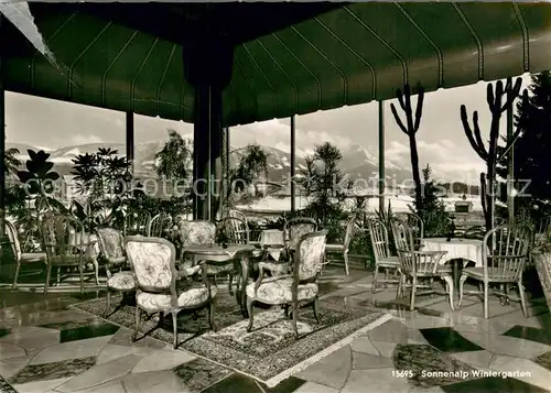 AK / Ansichtskarte Sonthofen_Oberallgaeu Alpen Moor   und Kneippbad Sonnenalp Innenansicht d. Wintergartens Sonthofen Oberallgaeu
