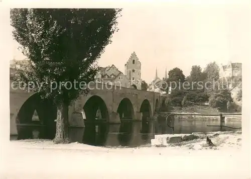 AK / Ansichtskarte Saalfeld_Saale Altes Saaltor Bruecke Saalfeld_Saale