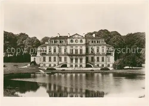 AK / Ansichtskarte Calden Schloss Wilhelmstal Gesamtansicht m. Schlossteich Calden